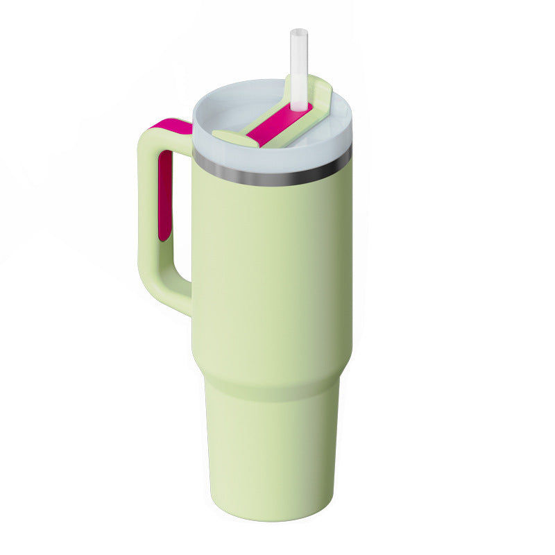 40 Oz Tumbler With Handle Straw Insulated - New York Shop