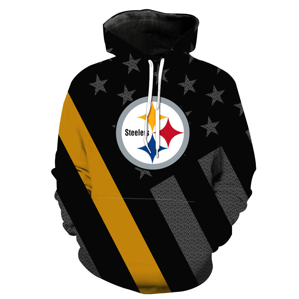 Fashion Sweatshirt Men Women 3d Hoodies Print American Pittsburgh Pattern Slim Unisex Slim Stylish Hooded Hoodies