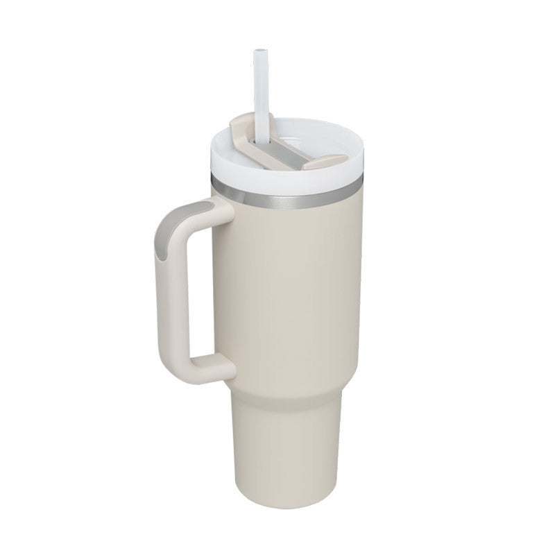 40 Oz Tumbler With Handle Straw Insulated - New York Shop