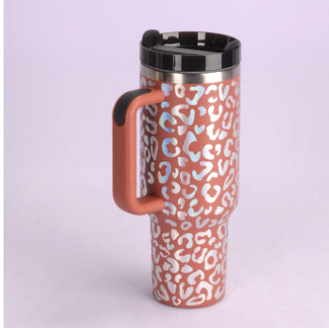 40 Oz Tumbler With Handle Straw Insulated - New York Shop