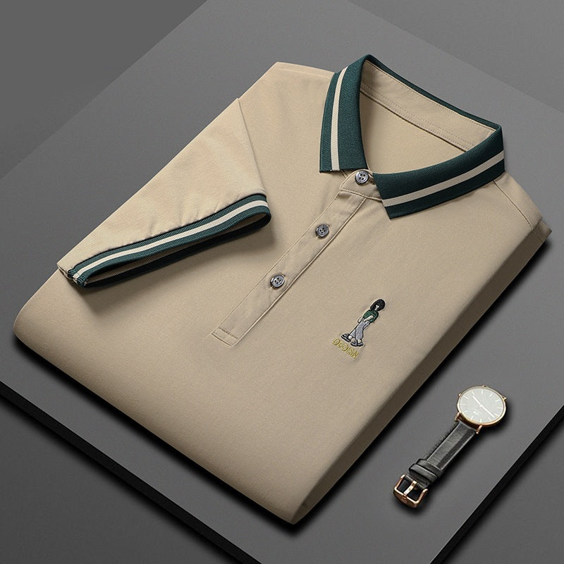 Short Sleeve Men's Lapels Fashion Brand Clothes At New York Shop