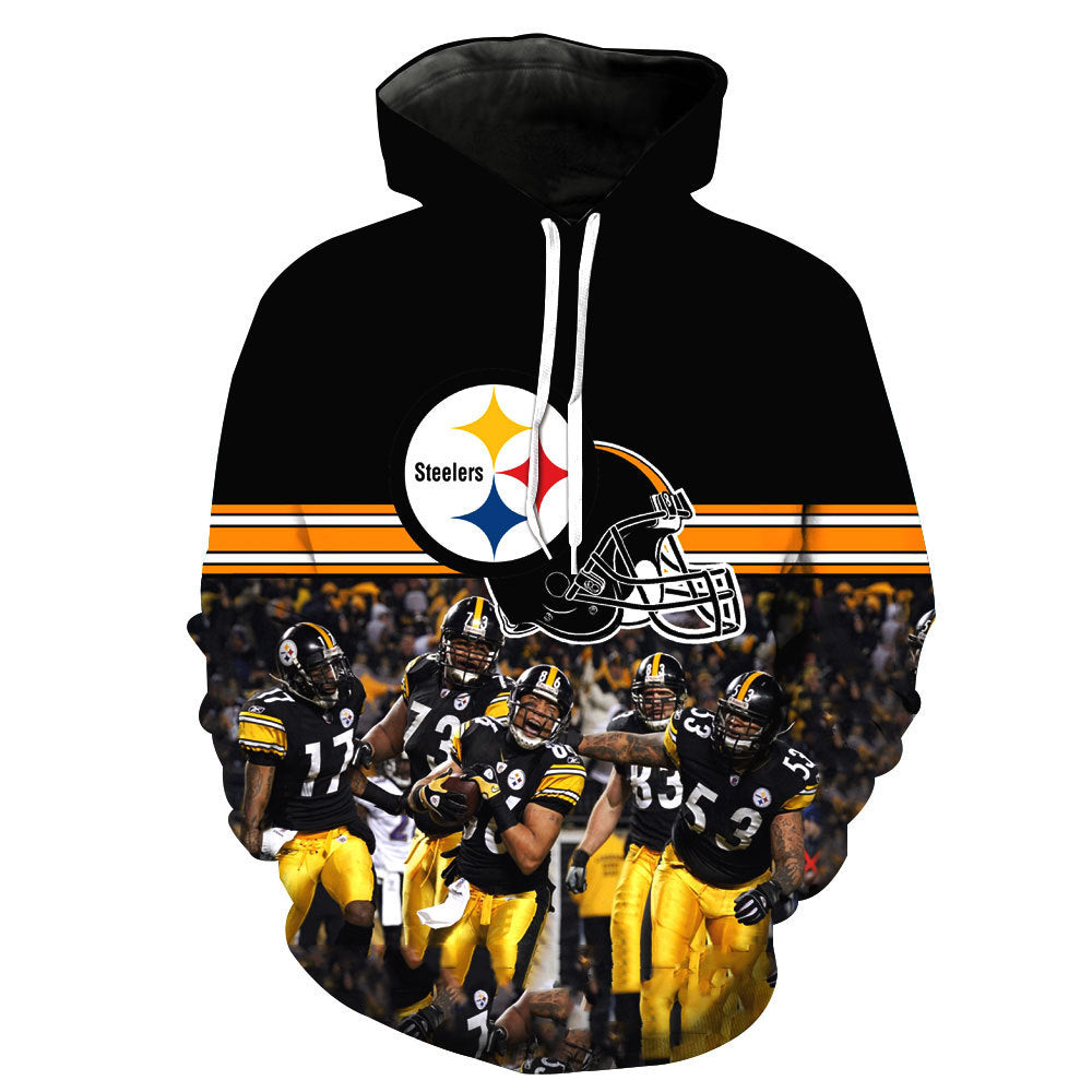 Fashion Sweatshirt Men Women 3d Hoodies Print American Pittsburgh Pattern Slim Unisex Slim Stylish Hooded Hoodies