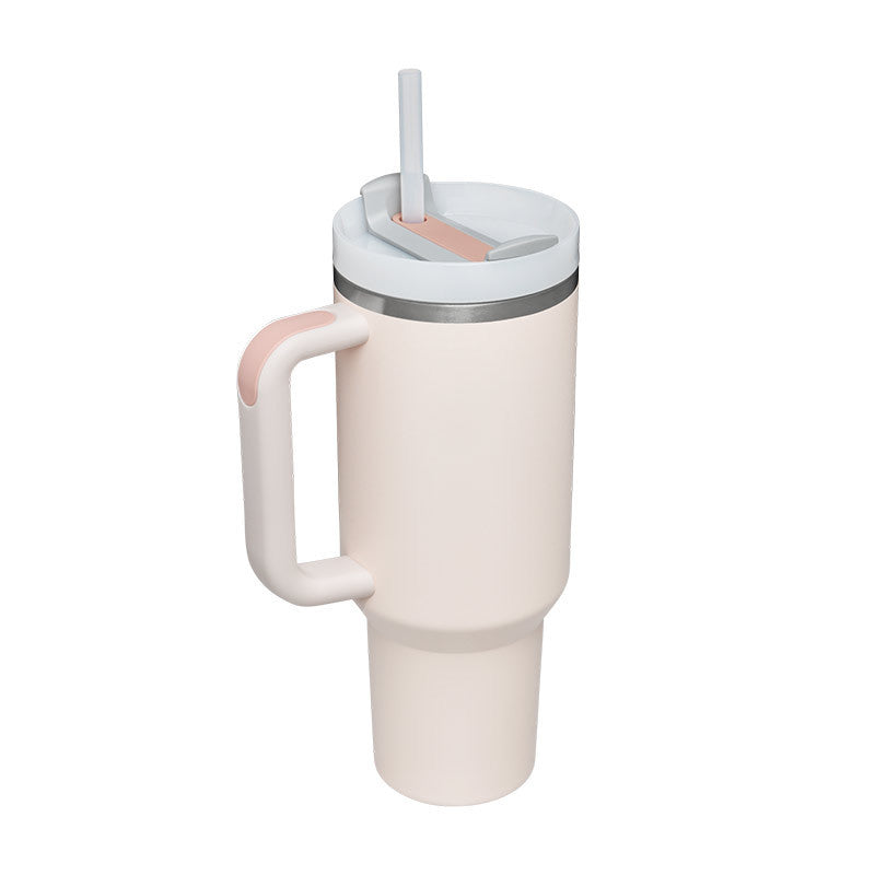 40 Oz Tumbler With Handle Straw Insulated - New York Shop
