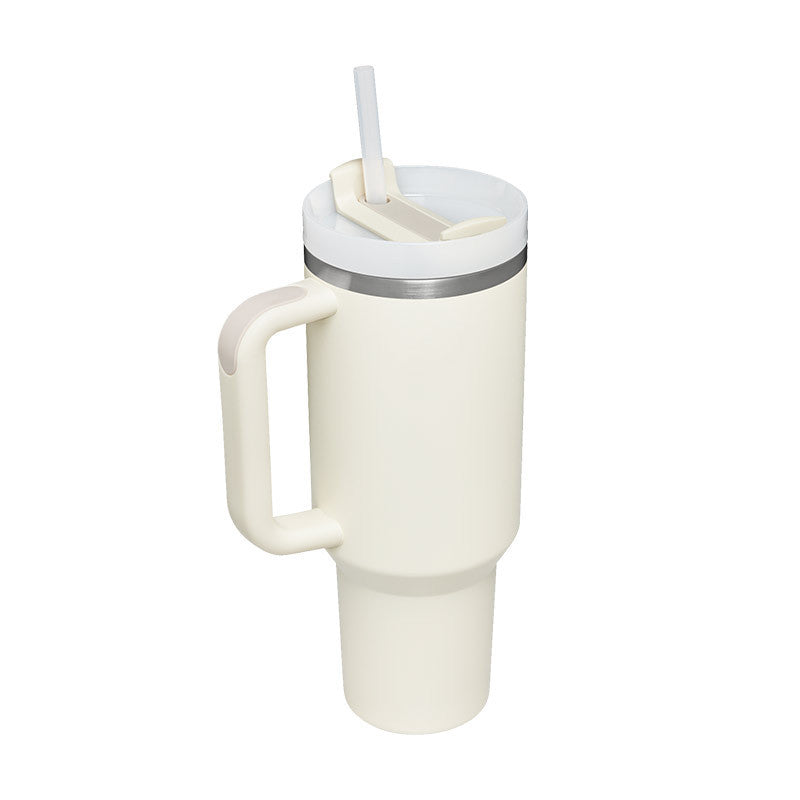40 Oz Tumbler With Handle Straw Insulated - New York Shop
