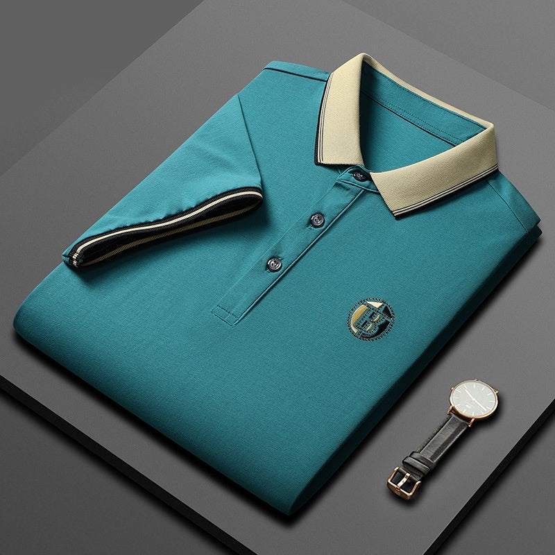 Short Sleeve Men's Lapels Fashion Brand Clothes At New York Shop