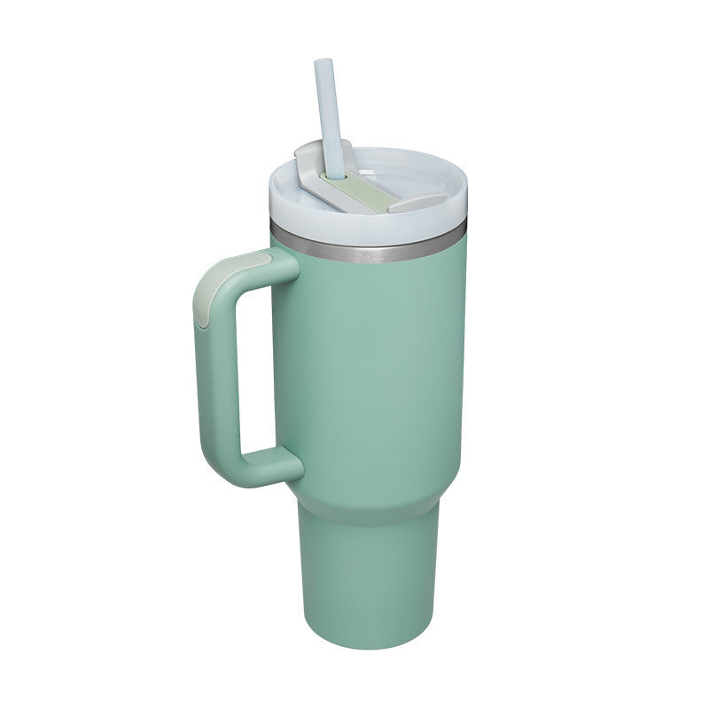 40 Oz Tumbler With Handle Straw Insulated - New York Shop