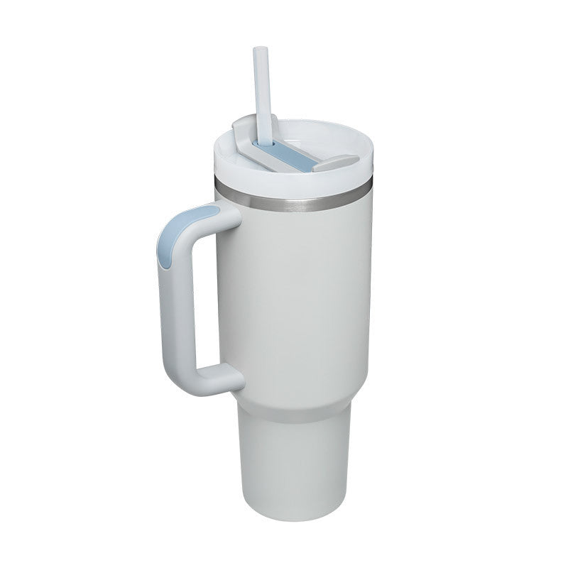 40 Oz Tumbler With Handle Straw Insulated - New York Shop