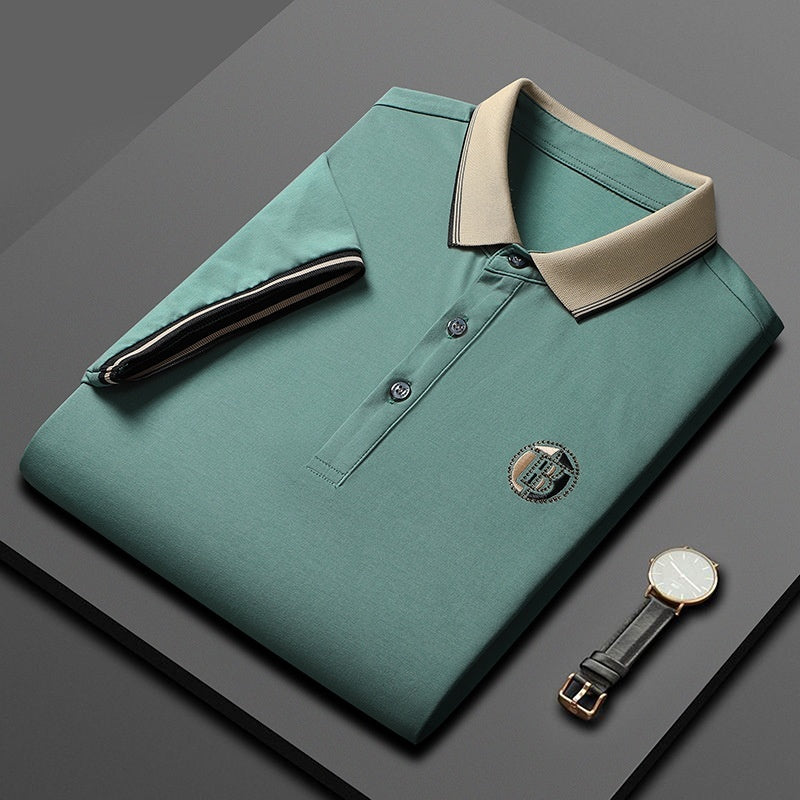 Short Sleeve Men's Lapels Fashion Brand Clothes At New York Shop