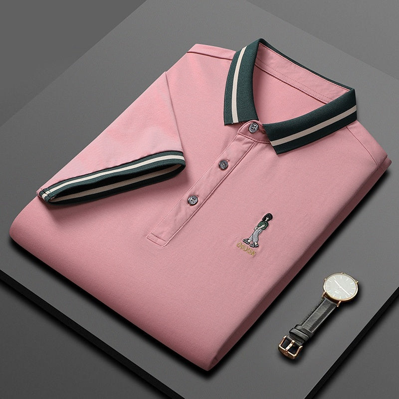 Short Sleeve Men's Lapels Fashion Brand Clothes At New York Shop
