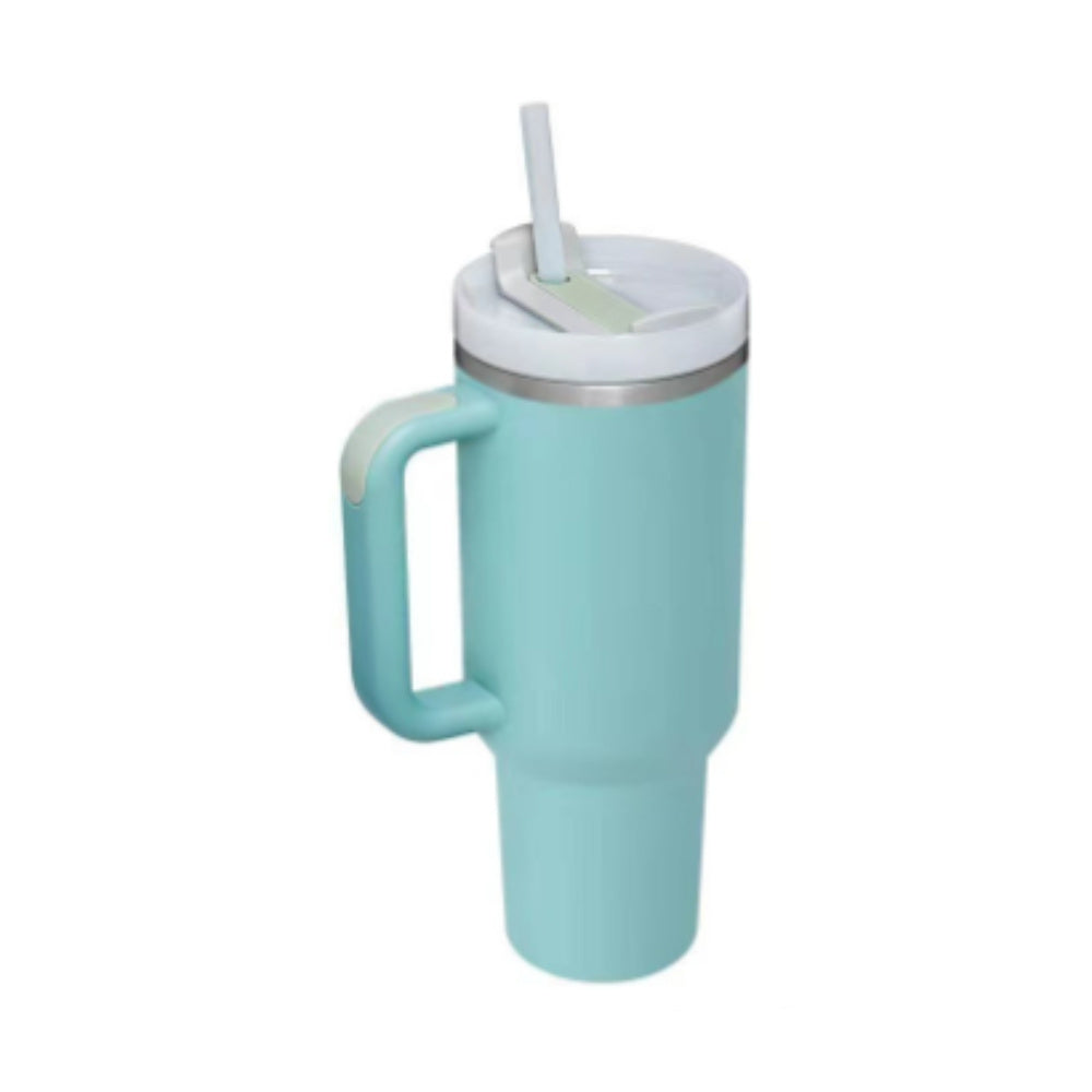 40 Oz Tumbler With Handle Straw Insulated - New York Shop