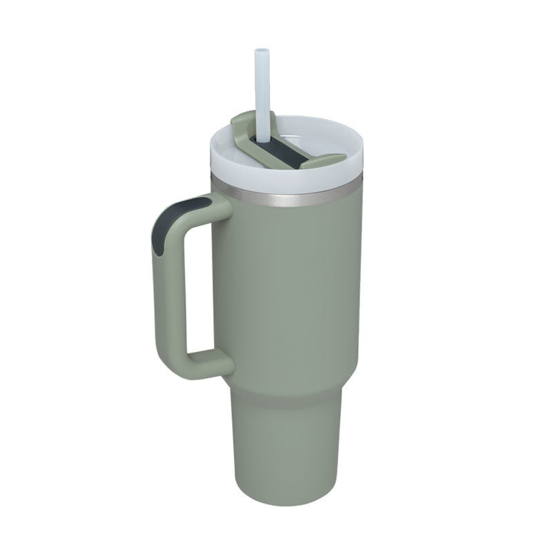 40 Oz Tumbler With Handle Straw Insulated - New York Shop