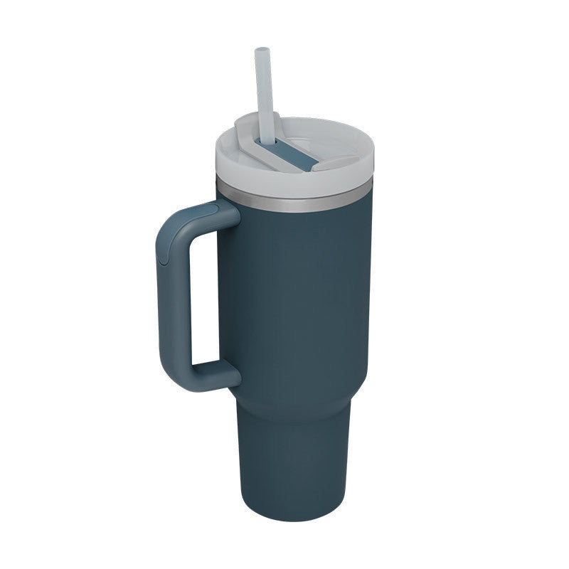 40 Oz Tumbler With Handle Straw Insulated - New York Shop