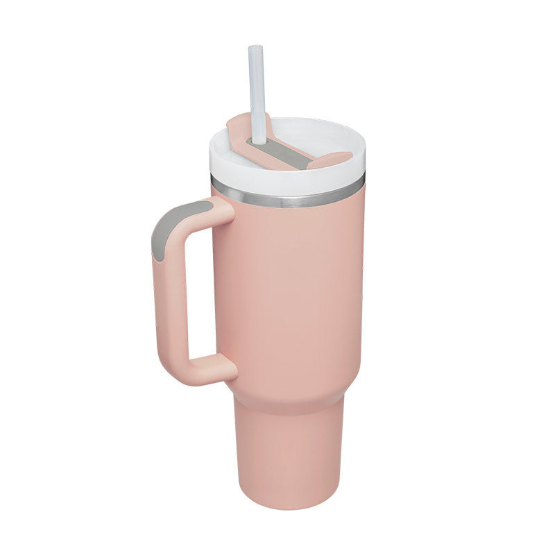 40 Oz Tumbler With Handle Straw Insulated - New York Shop