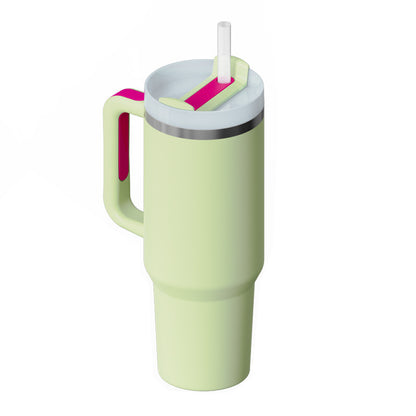 40 Oz Tumbler With Handle Straw Insulated - New York Shop