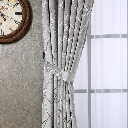 Luxury Living Room Chenille Blackout Curtains at New York Shop