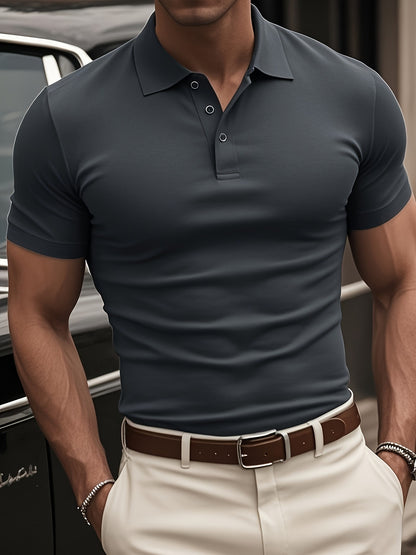 European And American Men's Fashion Short Sleeve Button Shirt