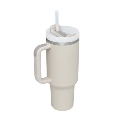 40 Oz Tumbler With Handle Straw Insulated - New York Shop