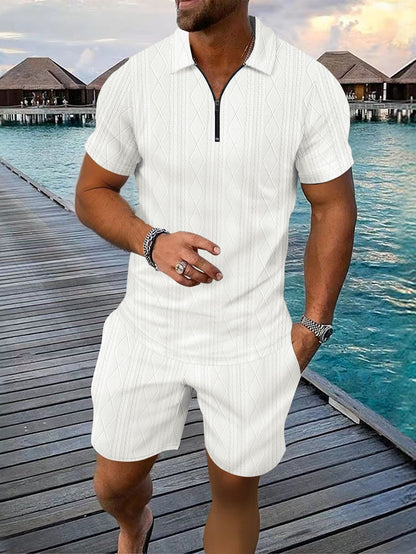 Men's Polo Shirt Casual Short-sleeved Shorts Sports Suit