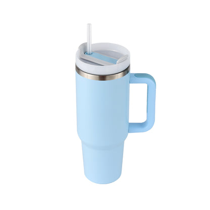 40 Oz Tumbler With Handle Straw Insulated - New York Shop