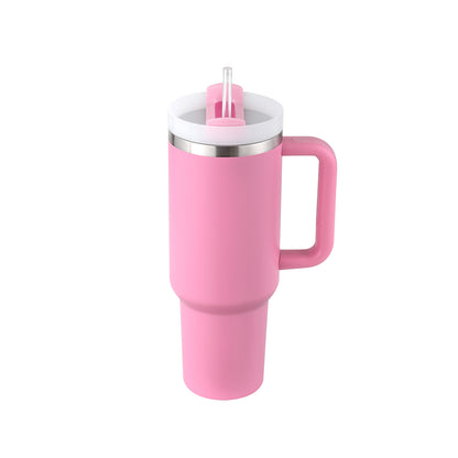 40 Oz Tumbler With Handle Straw Insulated - New York Shop