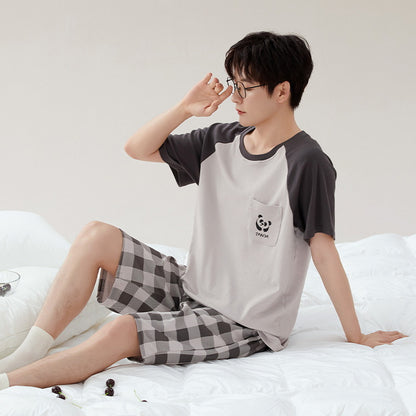 Cotton Pajamas | New Boys Casual Homewear Two-piece Suit | New York Shop