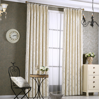 Luxury Living Room Chenille Blackout Curtains at New York Shop