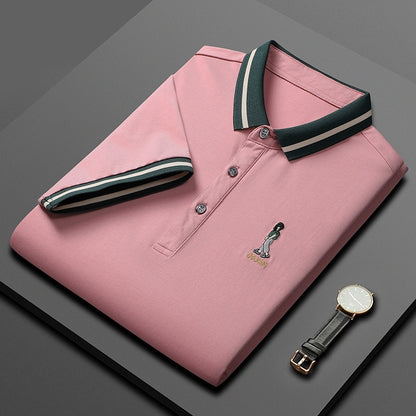Short Sleeve Men's Lapels Fashion Brand Clothes At New York Shop