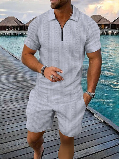 Men's Polo Shirt Casual Short-sleeved Shorts Sports Suit