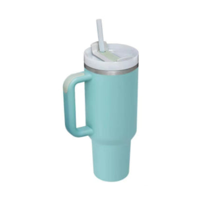 40 Oz Tumbler With Handle Straw Insulated - New York Shop