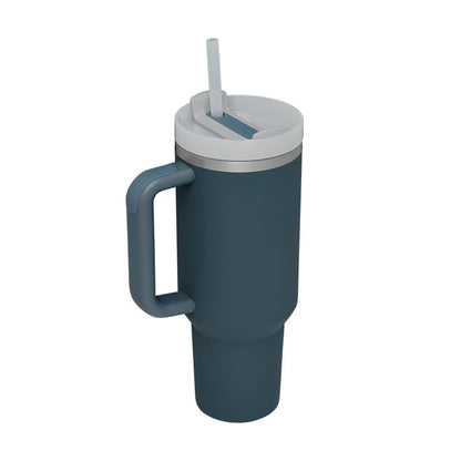 40 Oz Tumbler With Handle Straw Insulated - New York Shop